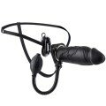 Fetish Fantasy Extreme 20 см Увеличивающийся Вибро Страпон Hollow Silicone Strap-On Black